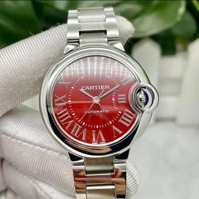 AF Factory Ballon Bleu de Cartier 33MM Red Dial Women Watch